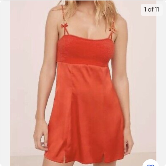 NWT For Love & Lemons x Victoria’s Secret Beautiful Red Slip Dress size M - Picture 11 of 11